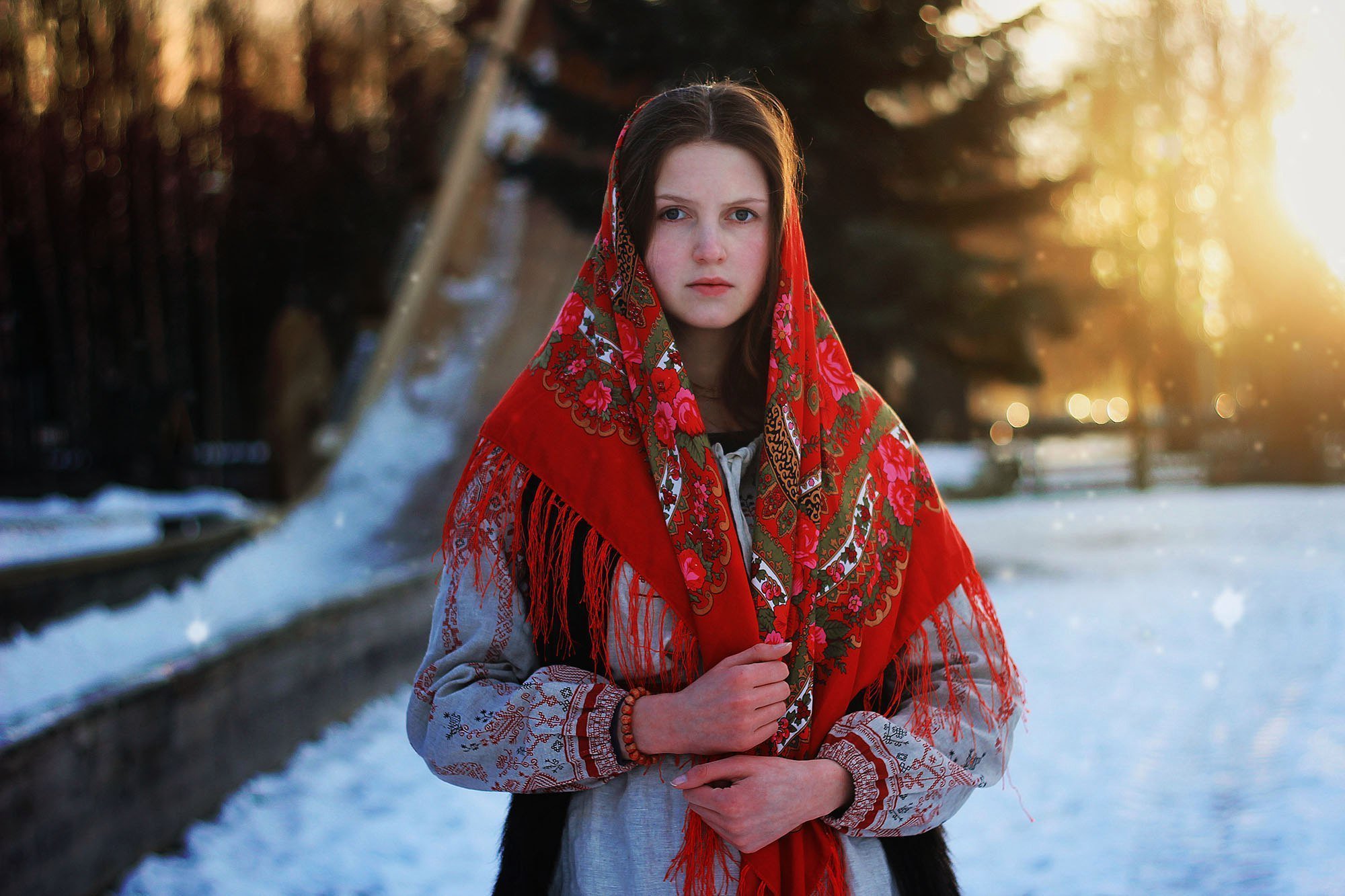 Girls in Slavic costumes in Mira Bhayandar